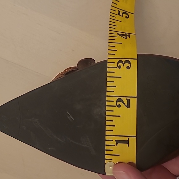 EUC Unis Brown/Bronze Floral Point Toe Open Side Pumps - Picture 13 of 16